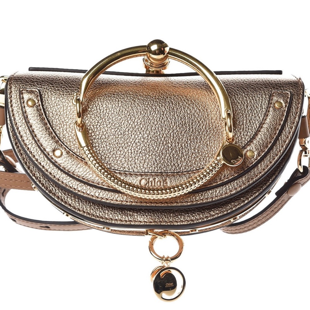 Metallic Chloé Nile Bracelet Minaudiere Bag